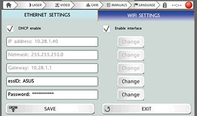 レーザー溶接機 操作パネル